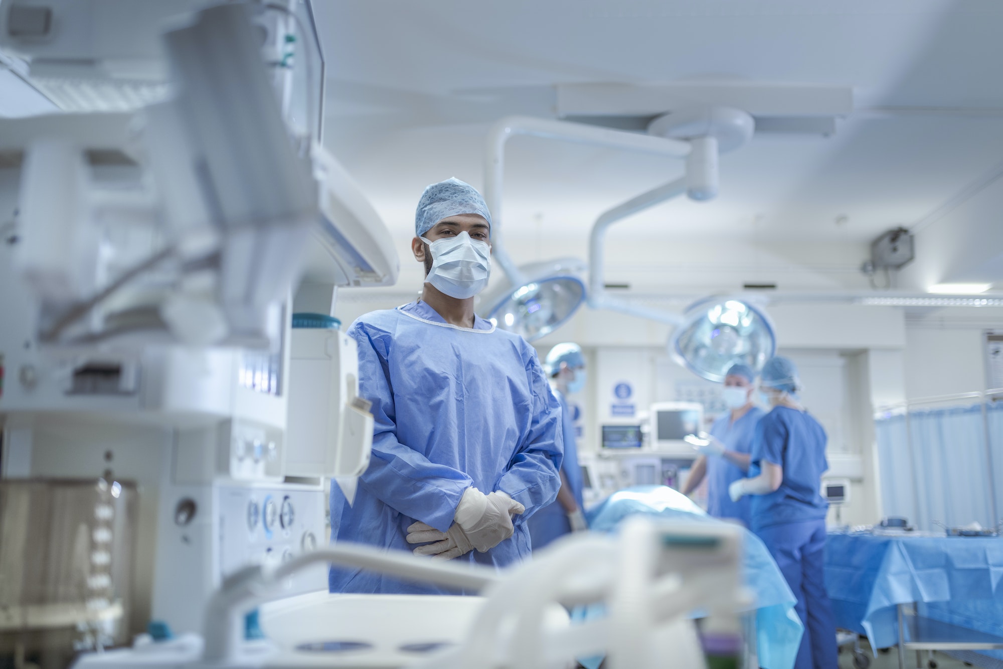 Portrait of specialist nurse in operating theatre